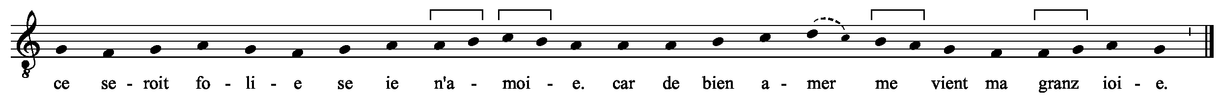 Refrain musical notation